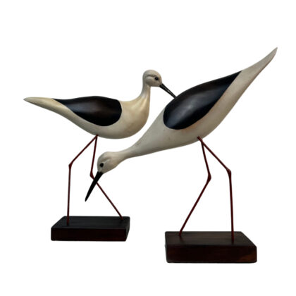Monty's Andre Vanne Pair of Handmade Byron Bay Stilt Bird Sculptures | 32cm & 34cm #71222-42
