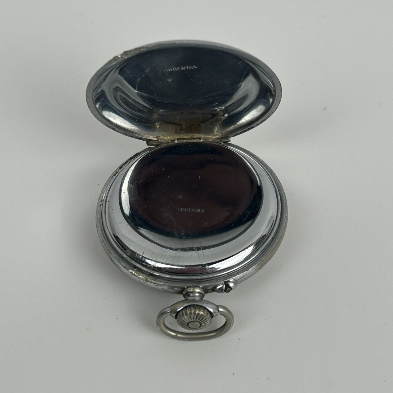 Antique Argentan Fob / Pocket Watch | 44mm | Not Working | Parts or Repair #71447-5 Antique Argentan Fob / Pocket Watch | 44mm | Not Working | Parts or Repair #71447-5 - Image 3