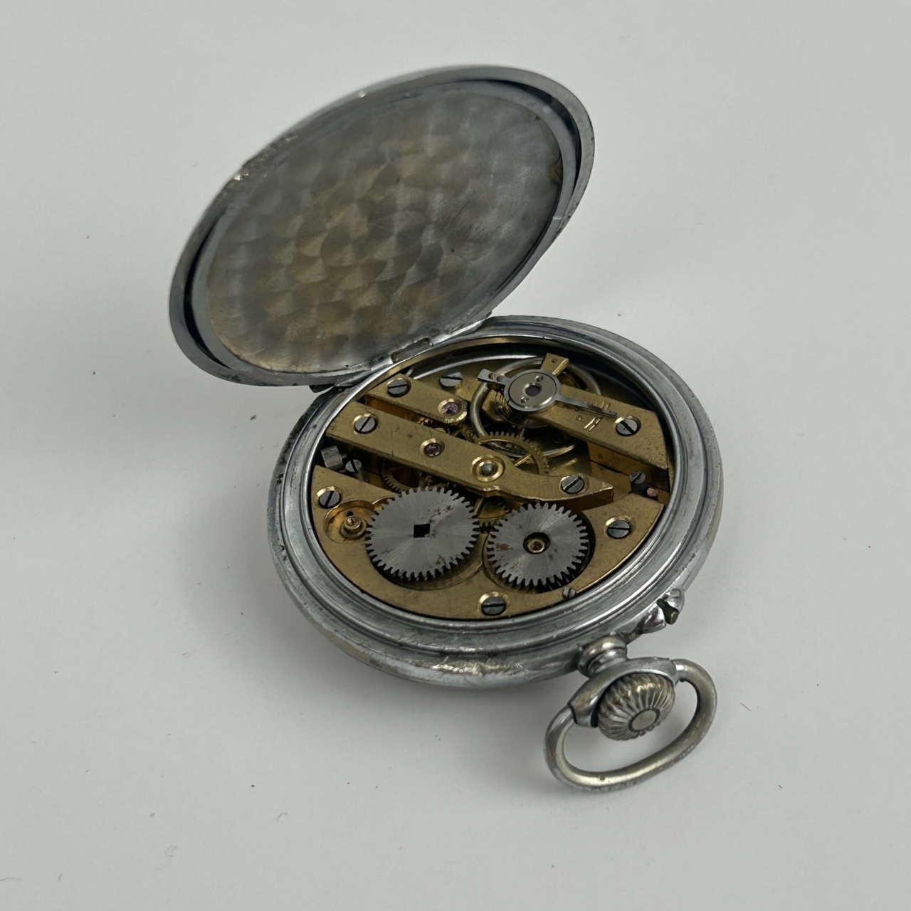 Antique Argentan Fob / Pocket Watch | 44mm | Not Working | Parts or Repair #71447-5 Antique Argentan Fob / Pocket Watch | 44mm | Not Working | Parts or Repair #71447-5 - Image 5
