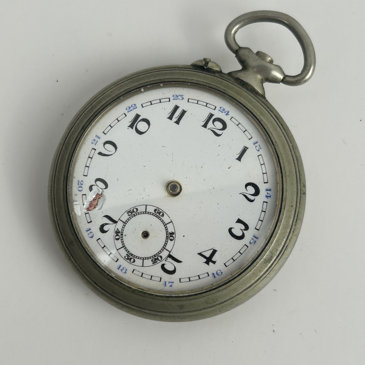 Antique Argentan Fob / Pocket Watch | 45.5mm | Not Working | Parts or Repair #71447-6 Antique Argentan Fob / Pocket Watch | 45.5mm | Not Working | Parts or Repair #71447-6