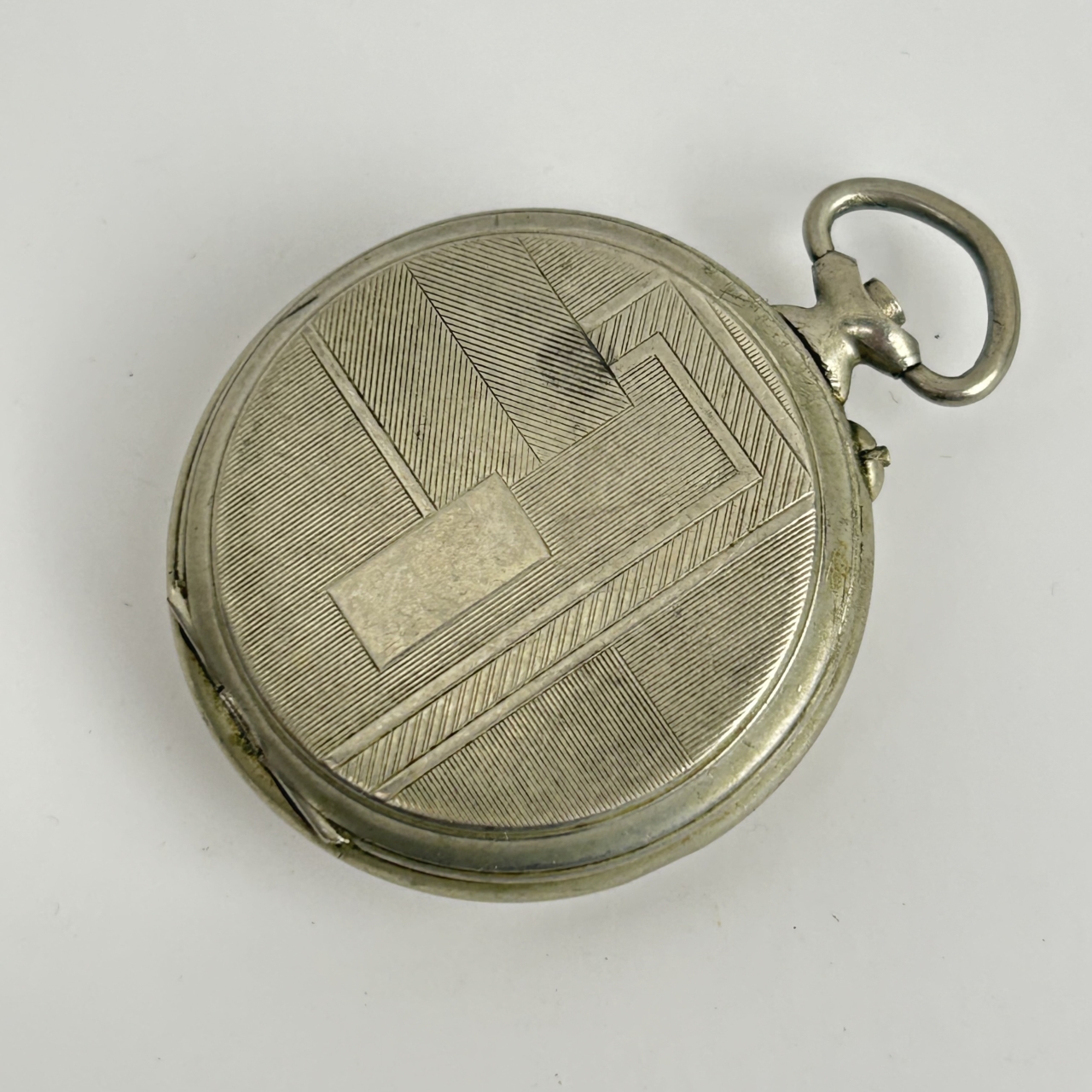 Antique Argentan Fob / Pocket Watch | 45.5mm | Not Working | Parts or Repair #71447-6 Antique Argentan Fob / Pocket Watch | 45.5mm | Not Working | Parts or Repair #71447-6 - Image 2