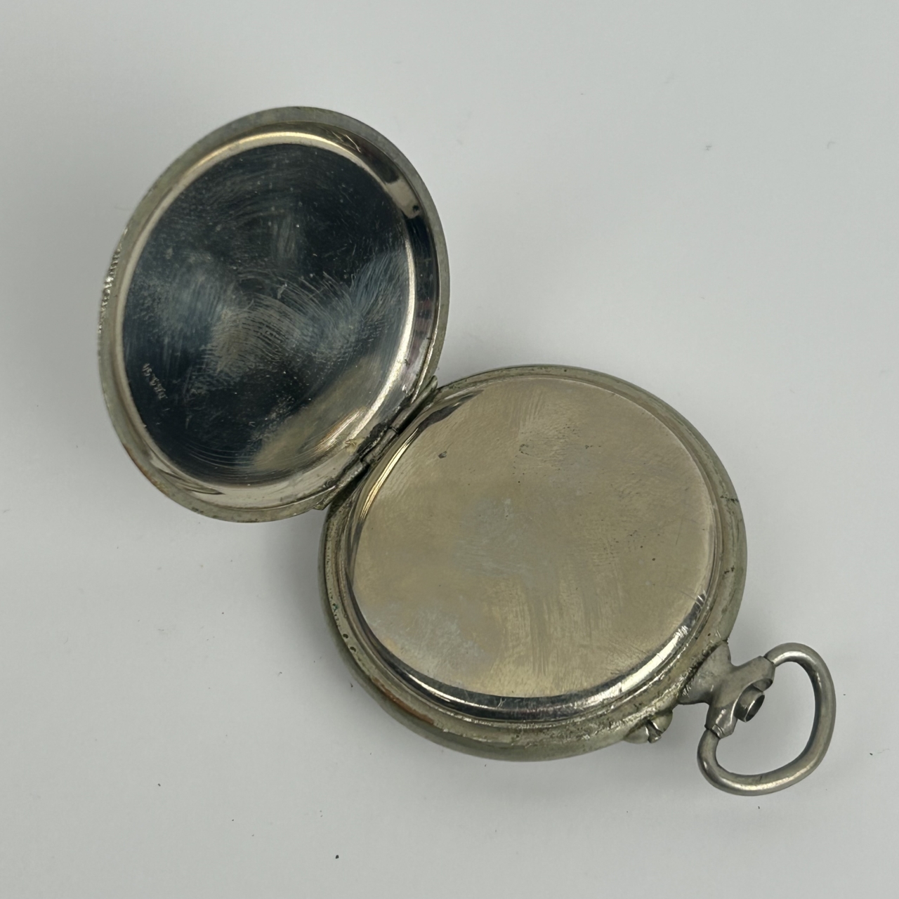 Antique Argentan Fob / Pocket Watch | 45.5mm | Not Working | Parts or Repair #71447-6 Antique Argentan Fob / Pocket Watch | 45.5mm | Not Working | Parts or Repair #71447-6 - Image 3
