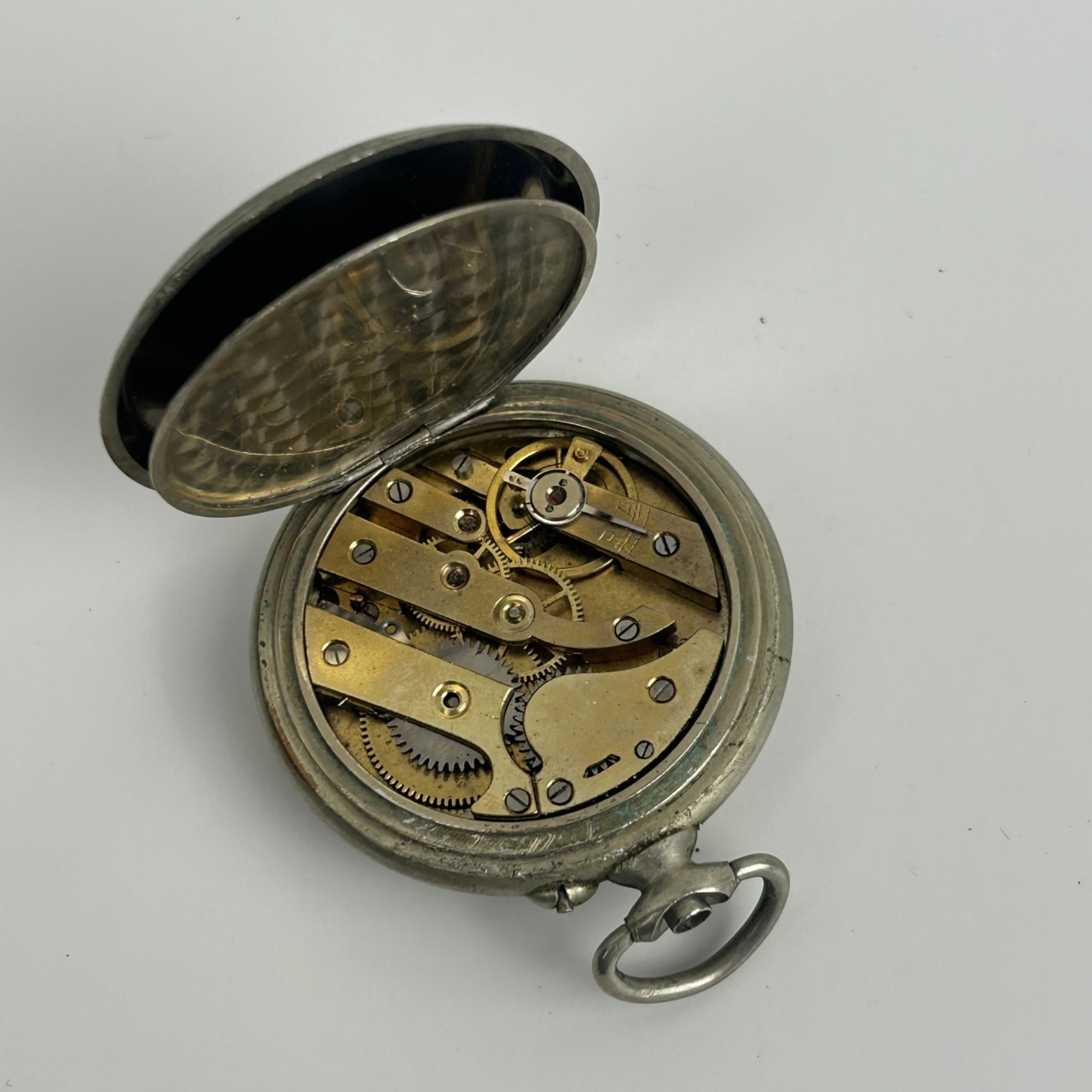 Antique Argentan Fob / Pocket Watch | 45.5mm | Not Working | Parts or Repair #71447-6 Antique Argentan Fob / Pocket Watch | 45.5mm | Not Working | Parts or Repair #71447-6 - Image 4