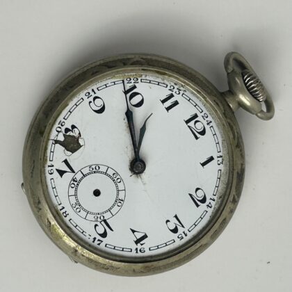 Antique Argentan Fob / Pocket Watch | 48mm | Not Working | Parts or Repair #71447-7
