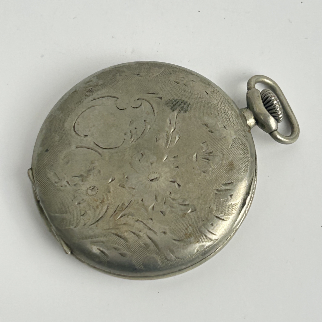 Antique Argentan Fob / Pocket Watch | 48mm | Not Working | Parts or Repair #71447-7 Antique Argentan Fob / Pocket Watch | 48mm | Not Working | Parts or Repair #71447-7 - Image 2