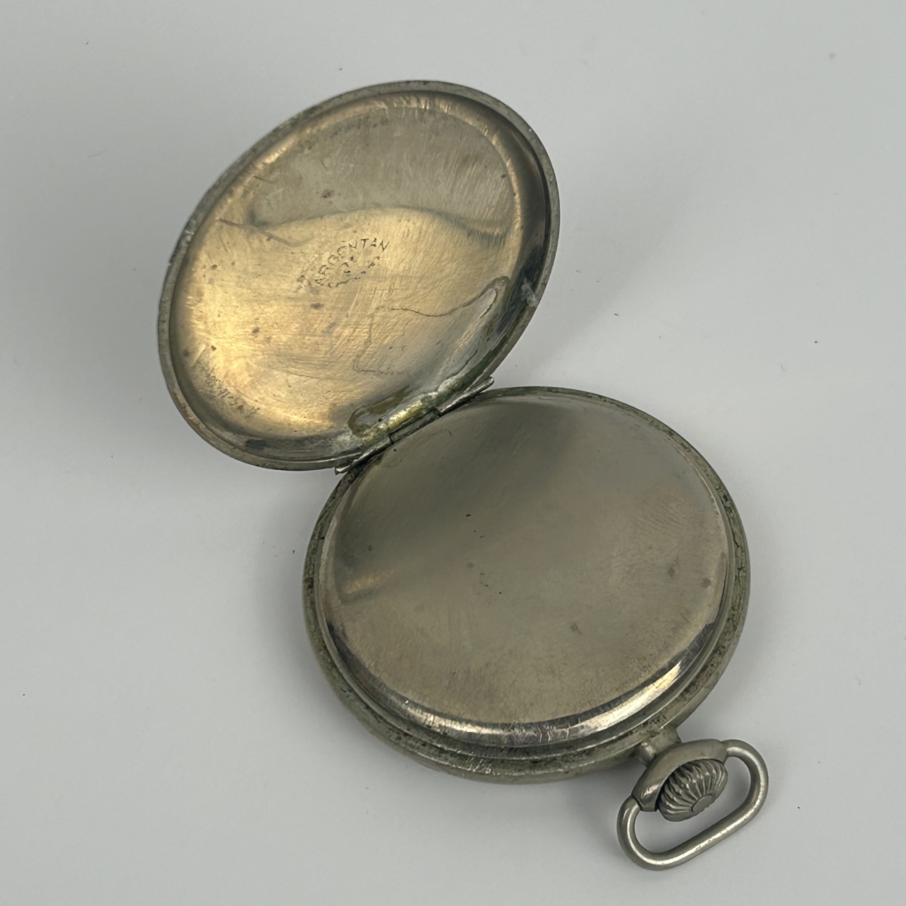 Antique Argentan Fob / Pocket Watch | 48mm | Not Working | Parts or Repair #71447-7 Antique Argentan Fob / Pocket Watch | 48mm | Not Working | Parts or Repair #71447-7 - Image 3