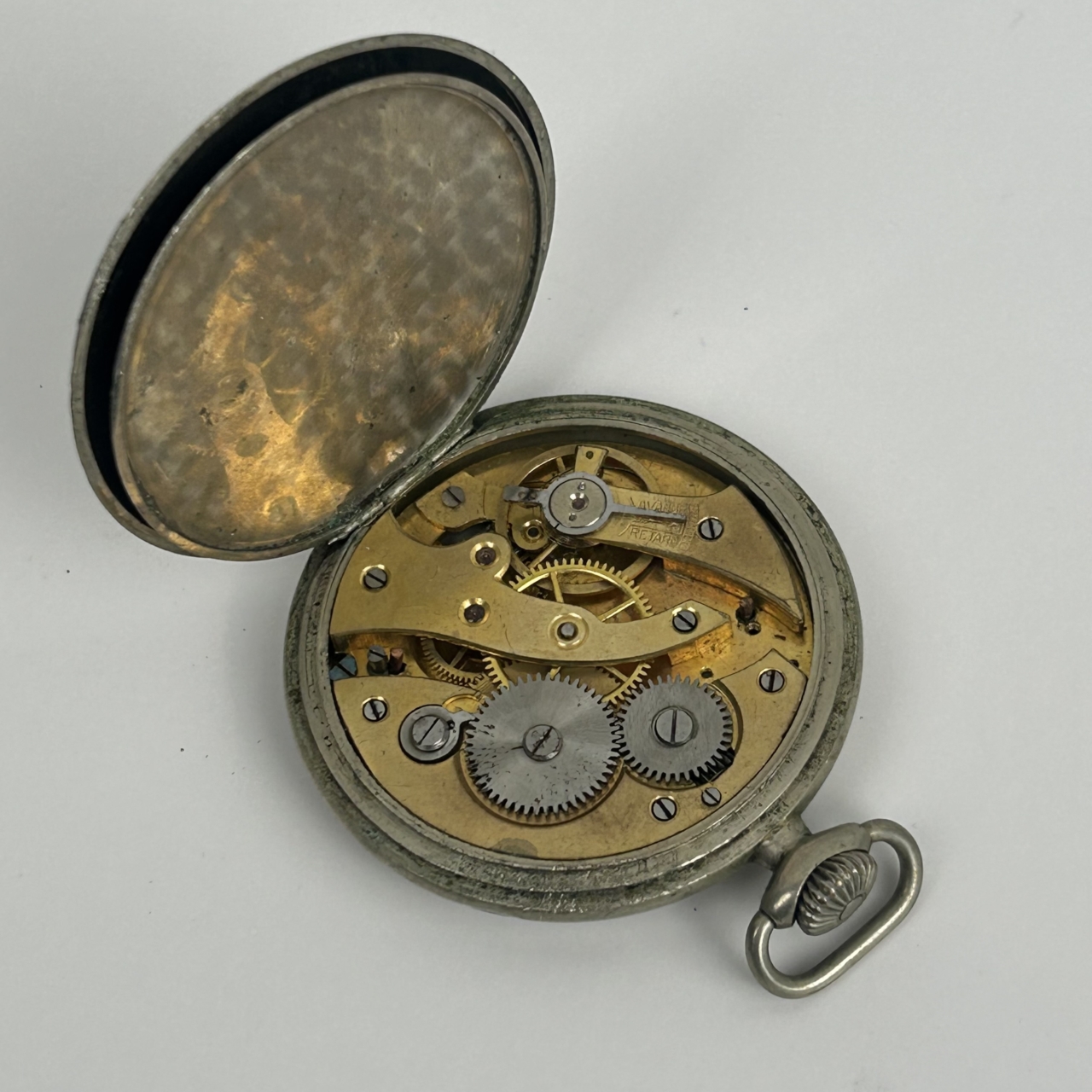 Antique Argentan Fob / Pocket Watch | 48mm | Not Working | Parts or Repair #71447-7 Antique Argentan Fob / Pocket Watch | 48mm | Not Working | Parts or Repair #71447-7 - Image 5