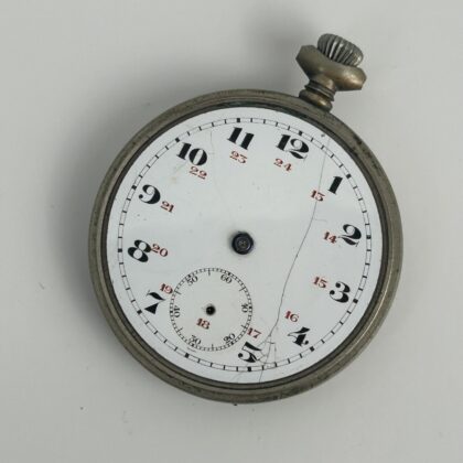 Antique Depose Argentan Fob / Pocket Watch | 49mm | Not Working | Parts or Repair #71447-1
