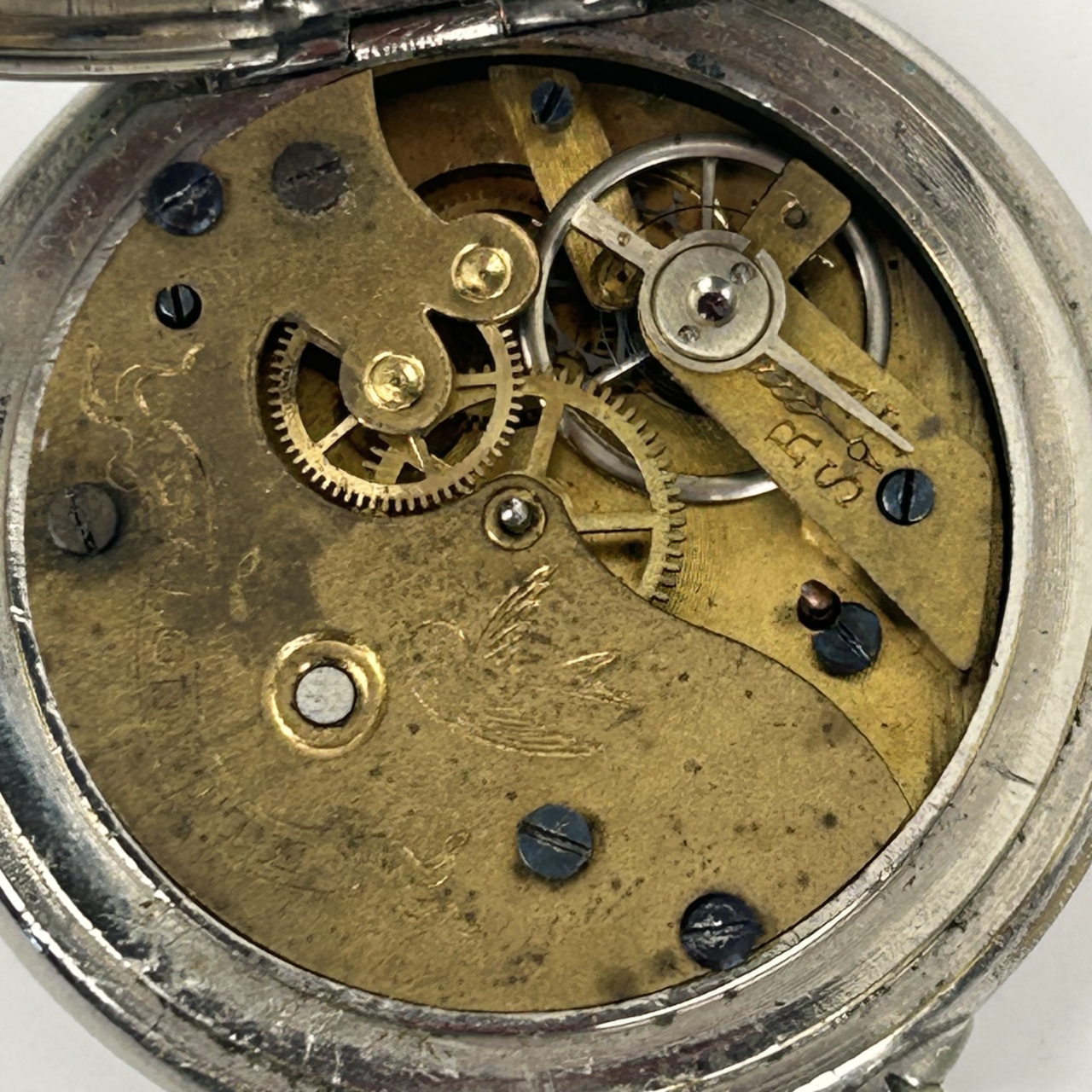 Antique L'Alouette Fob / Pocket Watch | 47mm | Not Working | Parts or Repair #71447-8 Antique L'Alouette Fob / Pocket Watch | 47mm | Not Working | Parts or Repair #71447-8 - Image 5