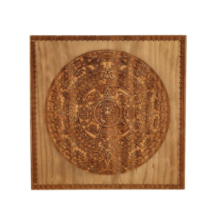 Monty's Aztec Calendar Engraved Wooden Plaque | Pine Board 23.5cm #71222-55