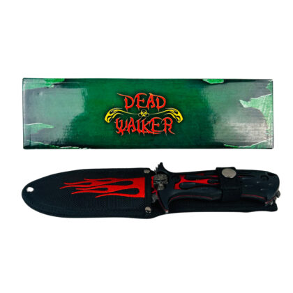 Monty's Dead Walker Hunter Red Fixed Blade Collectable Fantasy Knife 211214RD New In Box With Sheath #71583