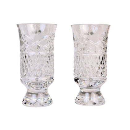 Galway Crystal Ireland 2000 Pair of Crystal Glasses | 14cm | New in Box #71222-57