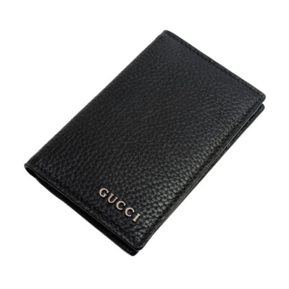 Gucci Long Card Case Black Leather Wallet 771159 2184 With Box & Receipt #71124