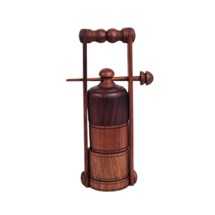 Handmade Wooden Tiffin / Stacked Food Carrier Model | 21.5cm #71391