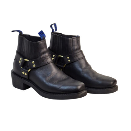 Johnny Reb Classic Short Motorcycle Boots JR18190413 | Black Leather | US 11 / AU-UK 10 | Box #70706