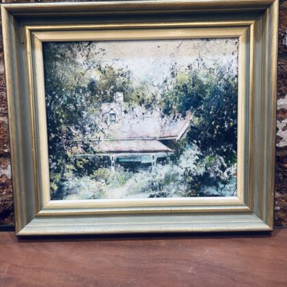 Original Australian Oil Painting Of Cottage Near Tamworth NSW Framed 40 x 34cm #71570-5