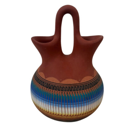 Monty's P. Etsitty Diné Navajo Hand Painted Wedding Vase 2001 20cm #71589-35