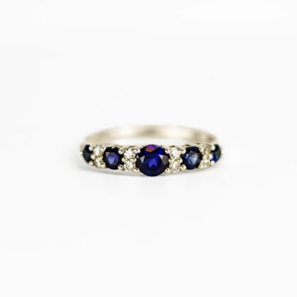 Monty's Sterling Silver Blue & White Cubic Zirconia Ring | 1.7g #71537