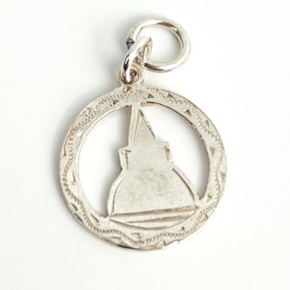 Monty's Sterling Silver Round Ship Charm Pendant 16.2mm #4255-88