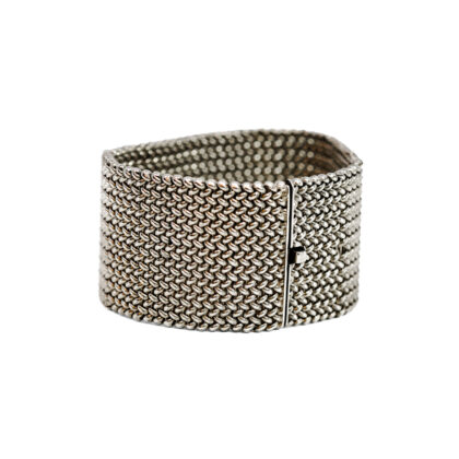 Sterling Silver Wide Mesh Bracelet | 65.1g | 31mm Wide #71610