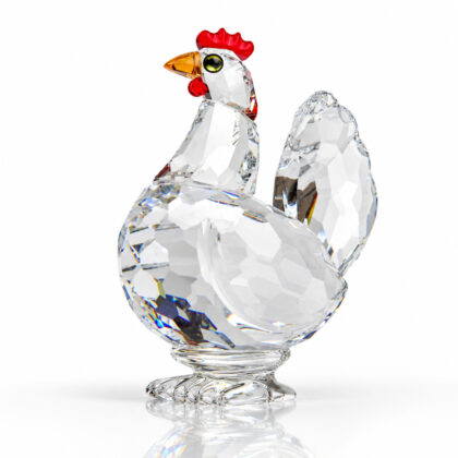 Swarovski Crystal Hen 608721 Retired Figurine With Original Box #71558