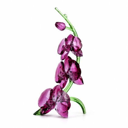 Swarovski Crystal Paradise Orchids 5243561 Fuchsia Rain Retired With Original Box #71563