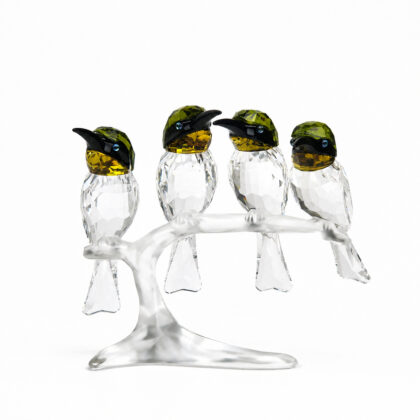 Swarovski Four Bee Eaters Crystal Figurine 1048013 Retired With Original Box #71562