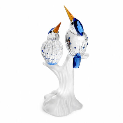 Swarovski Malachite Kingfishers Crystal Figurine 623323 Retired With Original Box #71561