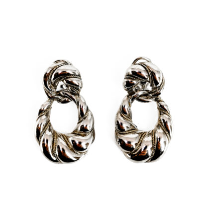 Tiffany & Co. Twist Rope Combination Drop Earrings | Sterling Silver & 18ct Yellow Gold | 20g | Box & Pouch #70784