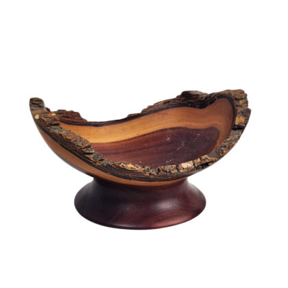 Vintage Australian Red Lancewood Live Edge Bowl By Don Bridges 13.5cm #71552