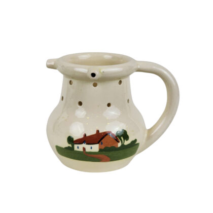 Vintage English Puzzle Jug Trick Drinking Jug Cottage Design 11.5cm #71142