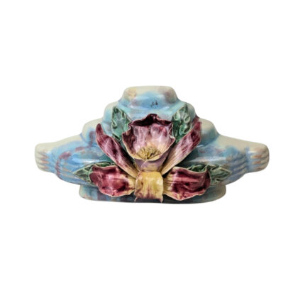 Vintage Floral Ceramic Wall Pocket Planter Vase 22.5cm #71222-36