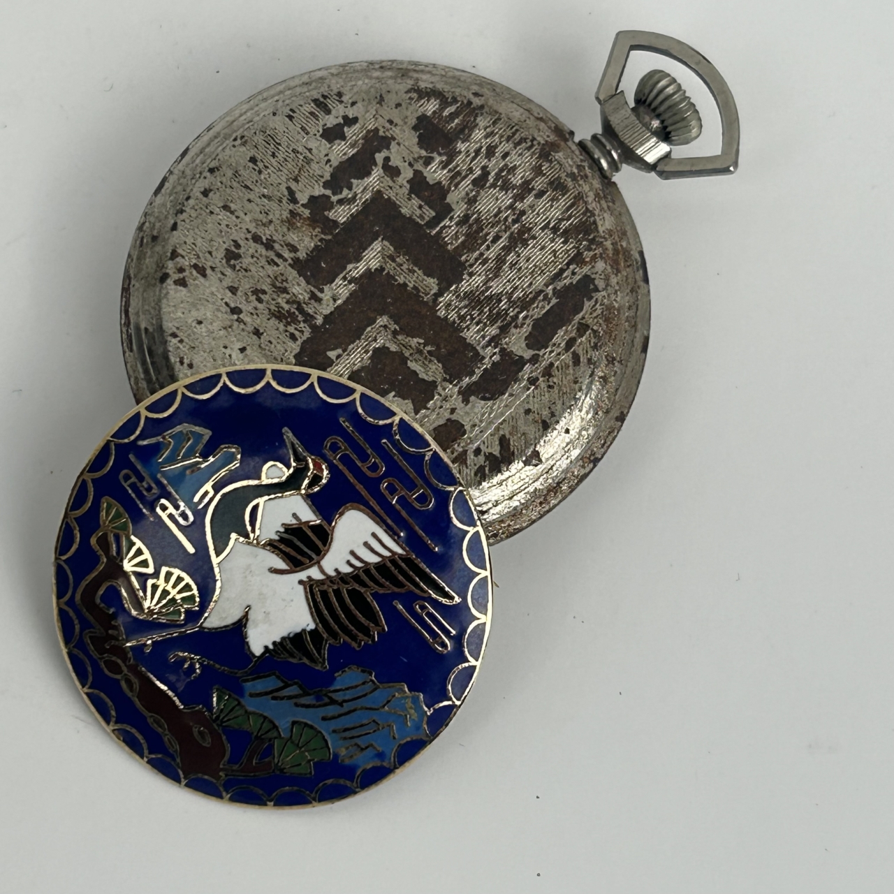Vintage French Fob / Pocket Watch | 51mm | Running | As-Is for Parts / Restoration #71447-17 Vintage French Fob / Pocket Watch | 51mm | Running | As-Is for Parts / Restoration #71447-17 - Image 3