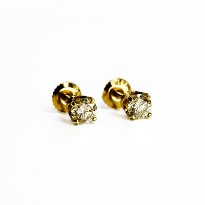 Monty's 14ct Yellow Gold Diamond Stud Earrings | 0.78ct TDW | H-I / SI2-P1 | Valuation $3,300 #69899