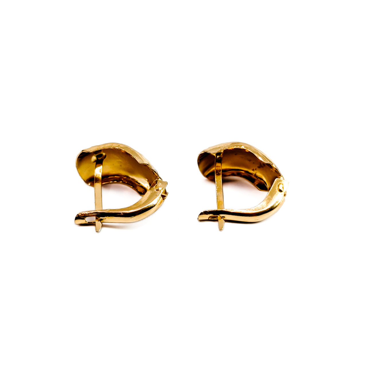 18ct Two-Tone Gold Earrings | 1.1g | 7.3mm Wide #71781 18ct Two-Tone Gold Earrings | 1.1g | 7.3mm Wide #71781 - Image 3