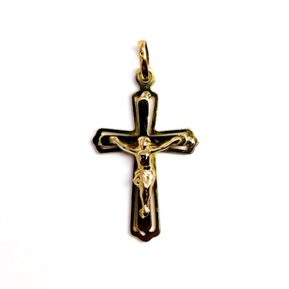 Monty's 18ct Yellow Gold Cross / Crucifix Pendant | 1.8g | 29 x 17.5mm #71463