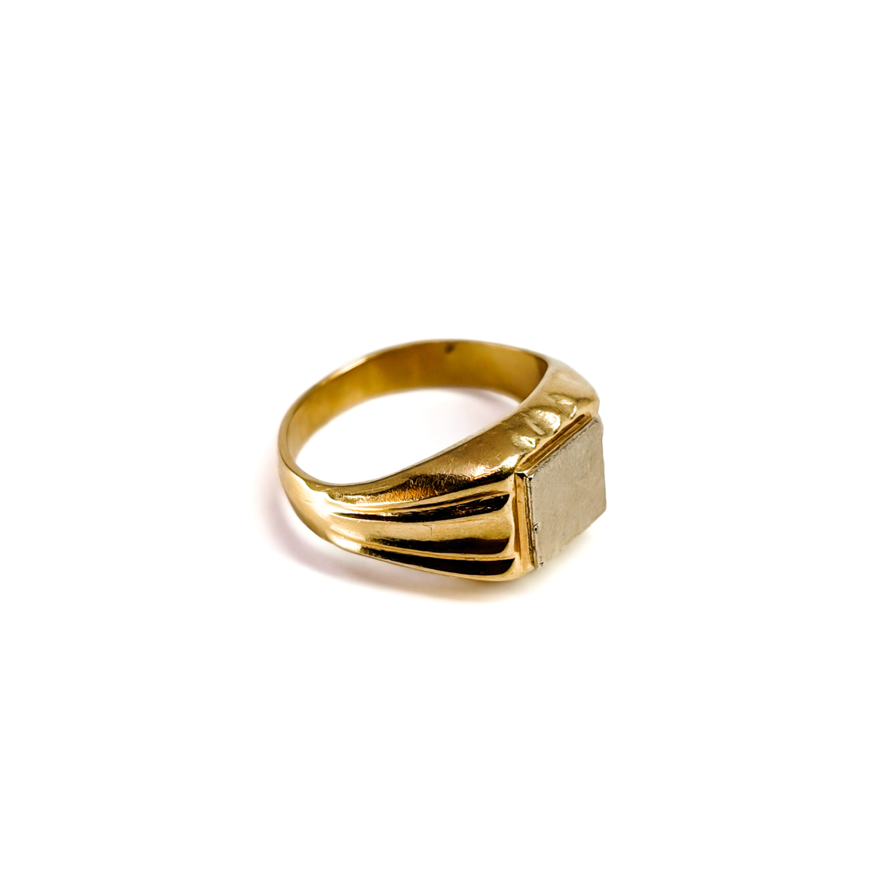 18ct Yellow Gold Ladies Signet Ring | Size E | 8.5mm Top #71496 18ct Yellow Gold Ladies Signet Ring | Size E | 8.5mm Top #71496 - Image 4