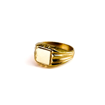 Monty's 18ct Yellow Gold Ladies Signet Ring | Size E | 8.5mm Top #71496