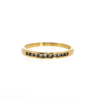Monty's 18ct Yellow Gold Natural Diamond Eternity Band Ring | Size P | 2.4g | 2.5mm #71825