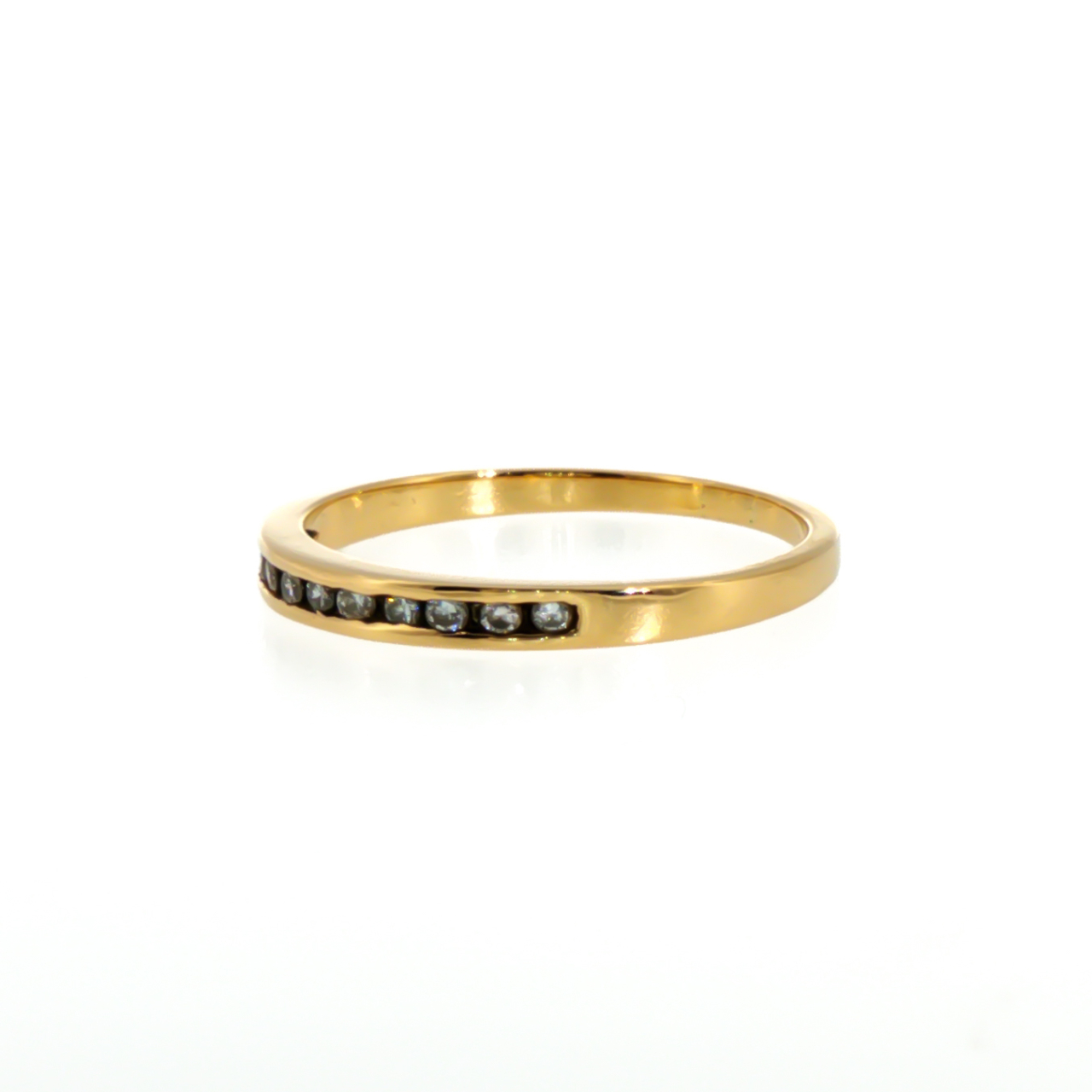 18ct Yellow Gold Natural Diamond Eternity Band Ring | Size P | 2.4g | 2.5mm #71825 18ct Yellow Gold Natural Diamond Eternity Band Ring | Size P | 2.4g | 2.5mm #71825 - Image 2