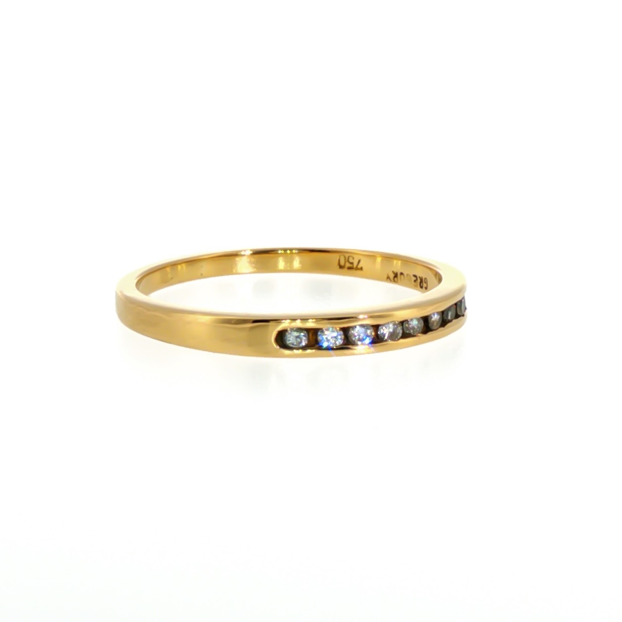 18ct Yellow Gold Natural Diamond Eternity Band Ring | Size P | 2.4g | 2.5mm #71825 18ct Yellow Gold Natural Diamond Eternity Band Ring | Size P | 2.4g | 2.5mm #71825 - Image 6