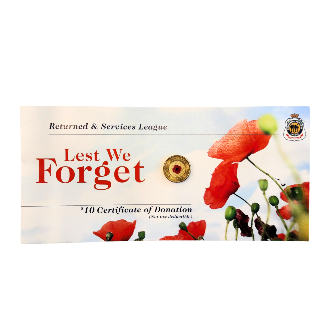 2012 Australian $2 Remembrance Day Red Poppy Coloured Coin | Lest We Forget | RAM #71636-26 2012 Australian $2 Remembrance Day Red Poppy Coloured Coin | Lest We Forget | RAM #71636-26 - Image 2
