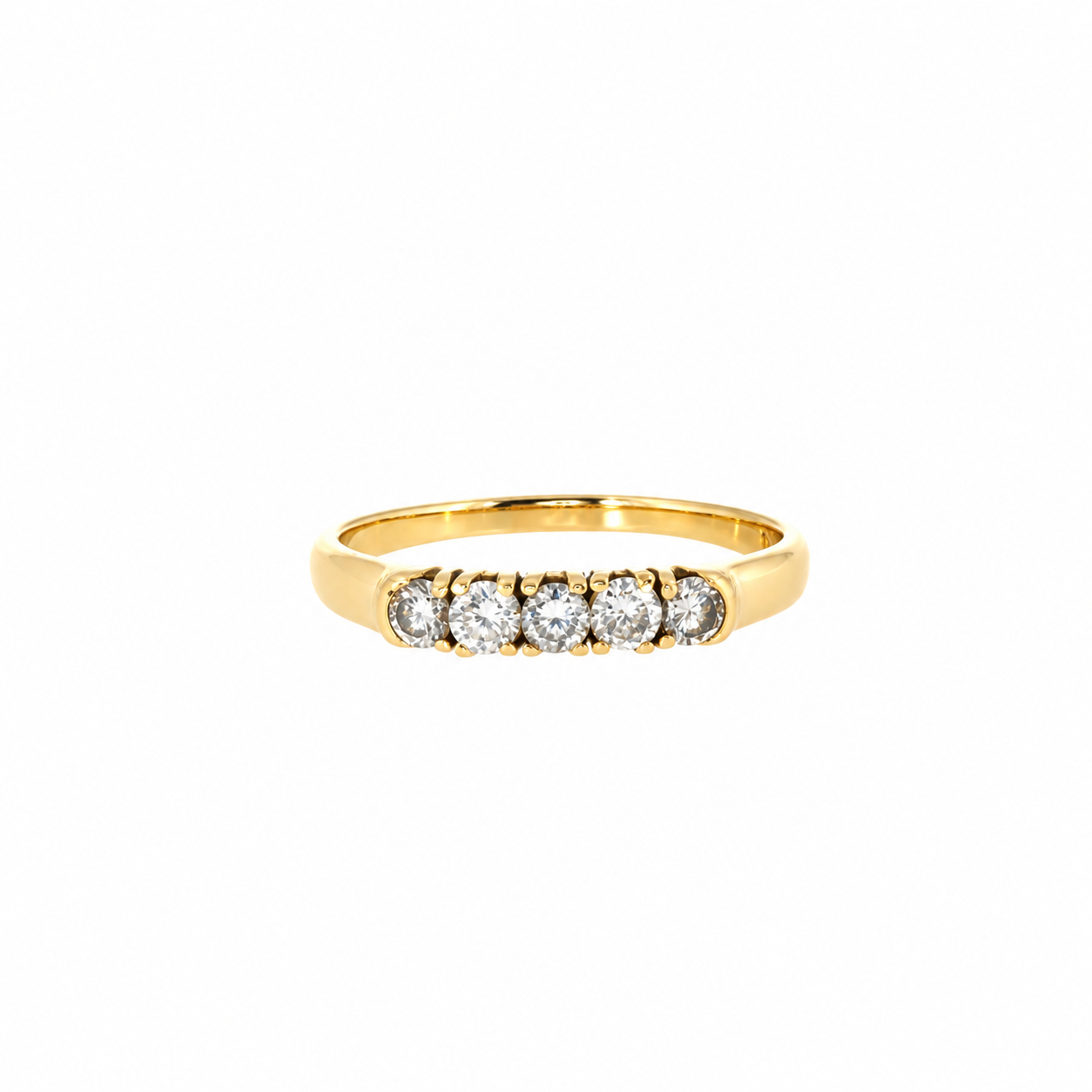 18ct Yellow Gold Natural Diamond Five-Stone Ring | 3.3g #71452 18ct Yellow Gold Natural Diamond Five-Stone Ring | 3.3g #71452