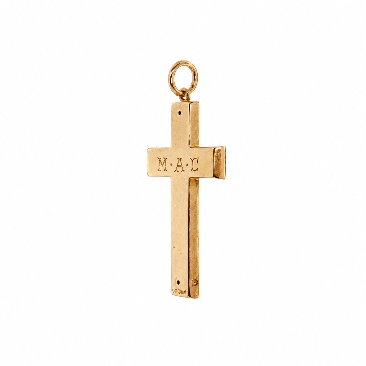 Vintage 9ct Rose Gold Engraved Cross Pendant | 2.7g | 38 x 23.4mm #71645 Vintage 9ct Rose Gold Engraved Cross Pendant | 2.7g | 38 x 23.4mm #71645 - Image 3