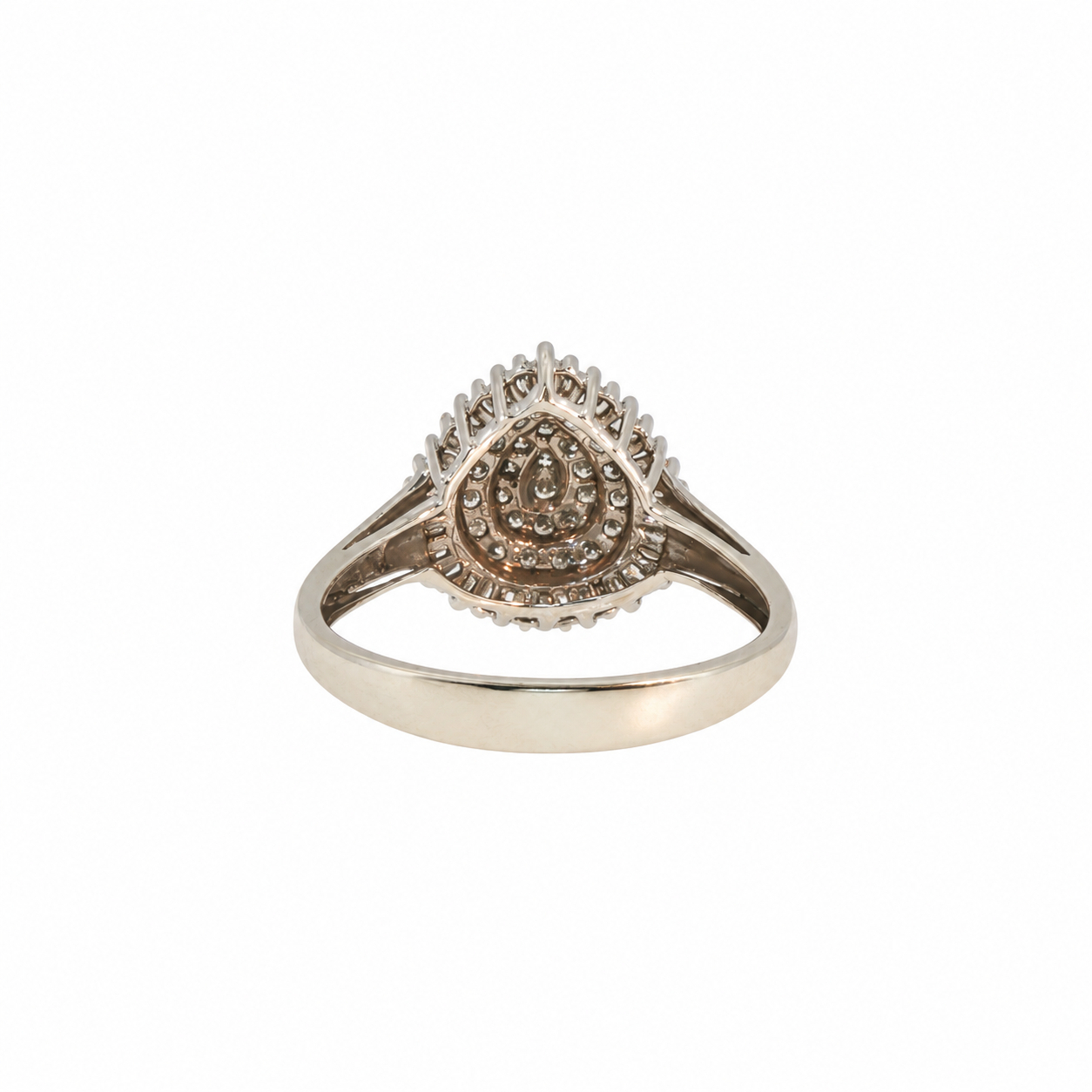 9ct White Gold Natural Diamond Pear Cluster Ring | 3.1g | Size P1/2 #71799 9ct White Gold Natural Diamond Pear Cluster Ring | 3.1g | Size P1/2 #71799 - Image 6