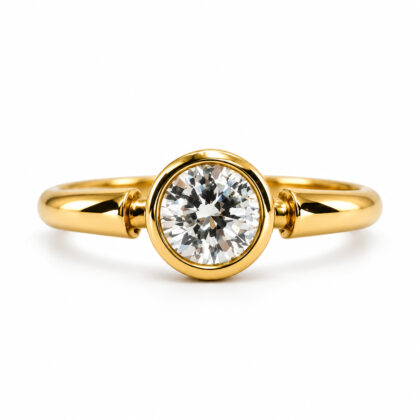 Monty's 9ct Yellow Gold Cubic Zirconia Ring | Size N | 1.5g #71648