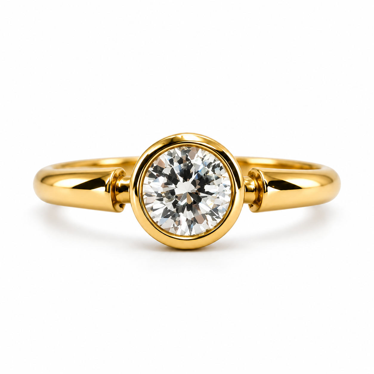 9ct Yellow Gold Cubic Zirconia Ring | Size N | 1.5g #71648 9ct Yellow Gold Cubic Zirconia Ring | Size N | 1.5g #71648