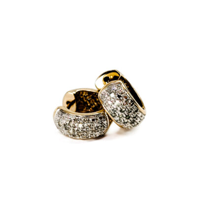 Monty's 9ct Yellow Gold Diamond Huggie Earrings | 3.9g | 14.5mm #71964