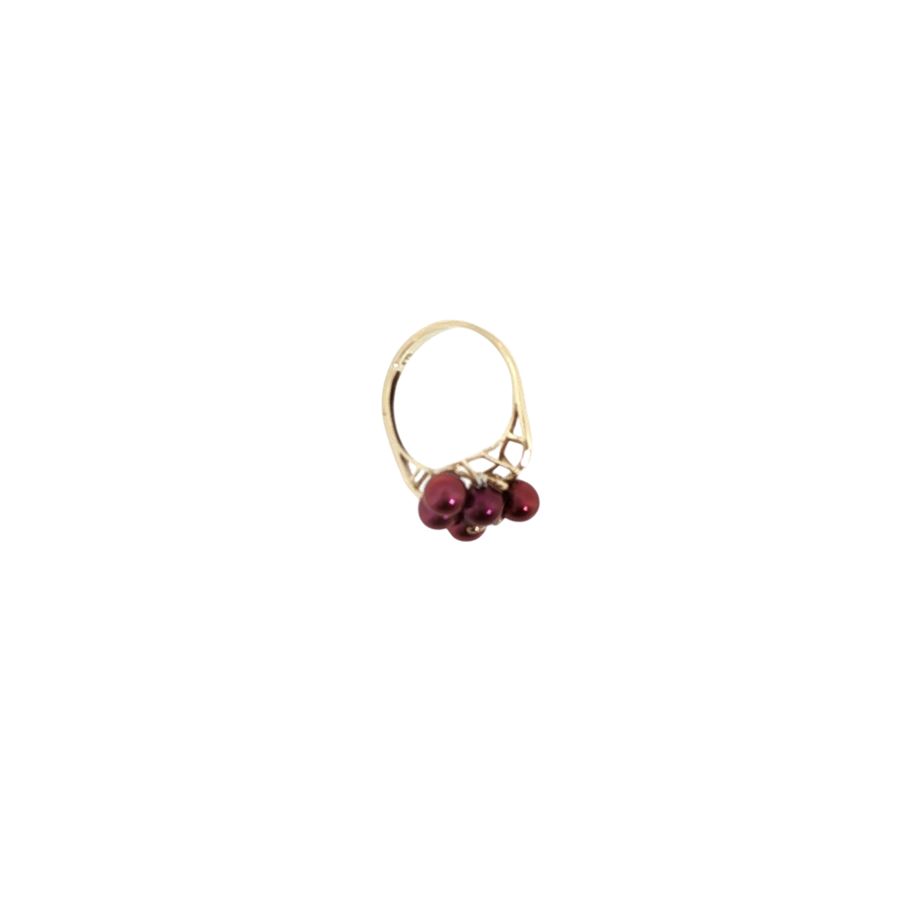 9ct Yellow Gold Dyed Pink Pearl & Natural Diamond Ring - 3.9g - Size P #71811 9ct Yellow Gold Dyed Pink Pearl & Natural Diamond Ring - 3.9g - Size P #71811 - Image 6