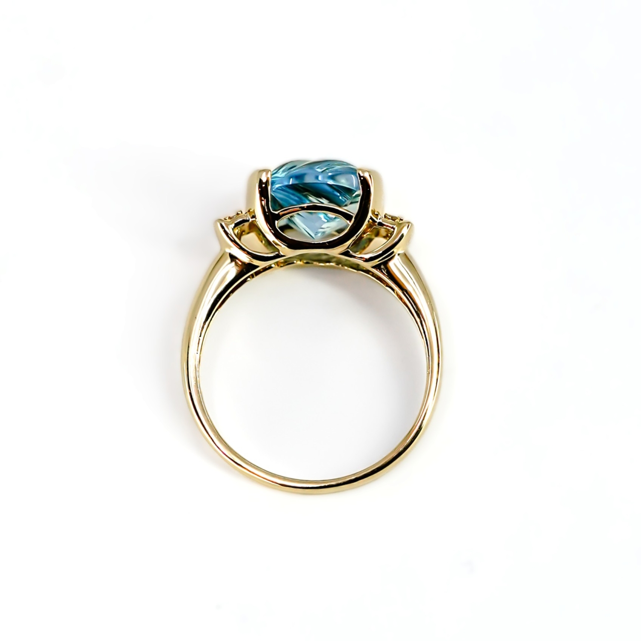 9ct Yellow Gold Fantasy-Cut Topaz & Natural Diamond Ring | Size P | 11 x 9mm Topaz #71798 9ct Yellow Gold Fantasy-Cut Topaz & Natural Diamond Ring | Size P | 11 x 9mm Topaz #71798 - Image 11